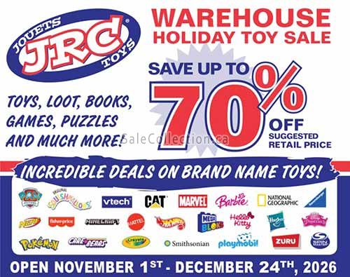 JRC Toys Warehouse Sale 2026